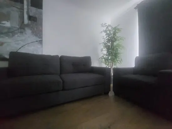 Dark Grey Large 2 Seater Couch & Single Chair