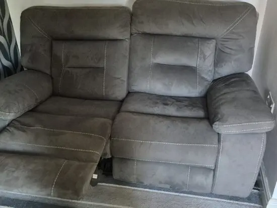 DFS Resillence grey reclining 2 & 3 seater sofa