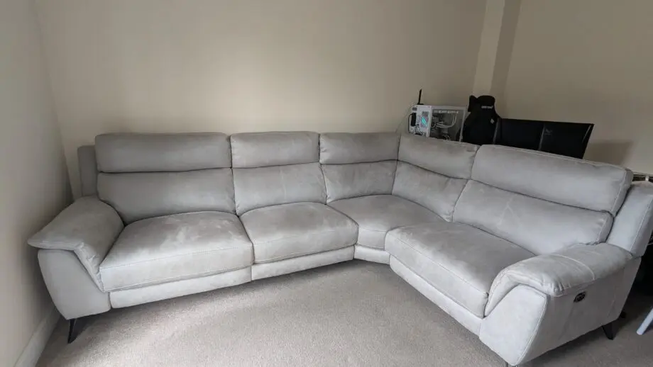Furniture Village Contempo Blueish Grey Right Hand Corner Sofa