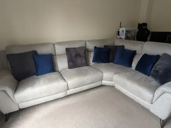 Furniture Village Contempo Blueish Grey Right Hand Corner Sofa