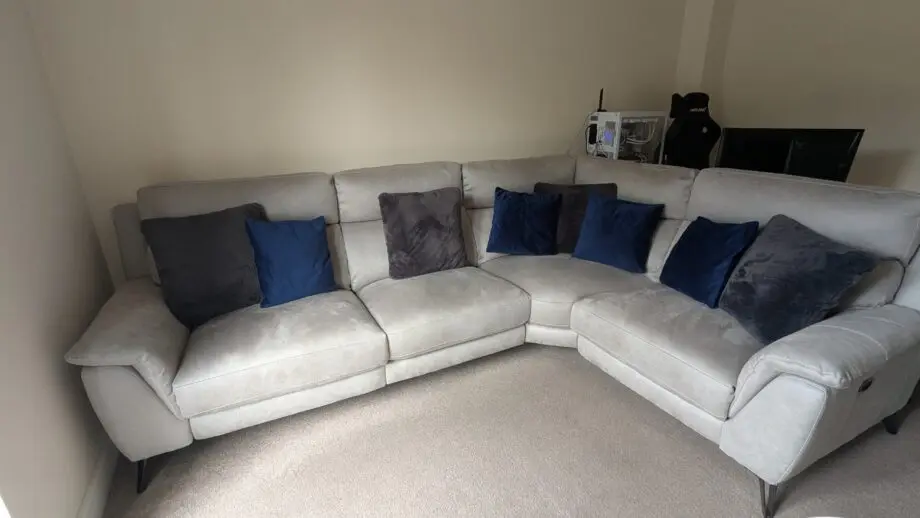 Furniture Village Contempo Blueish Grey Right Hand Corner Sofa