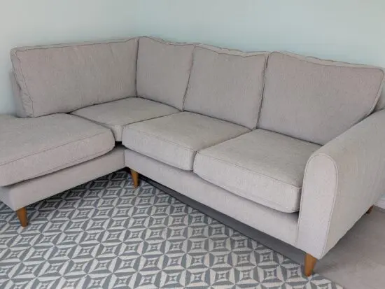 Oak Furniture Land Right Hand 3 Seater Corner Sofa AS NEW