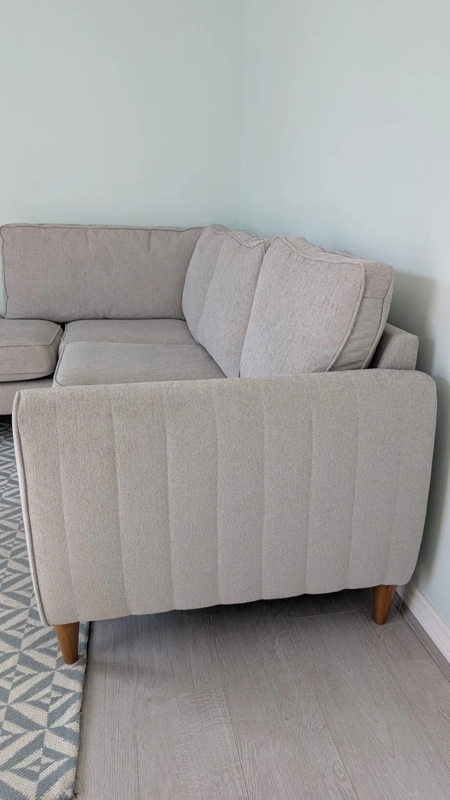Oak Furniture Land Right Hand 3 Seater Corner Sofa AS NEW