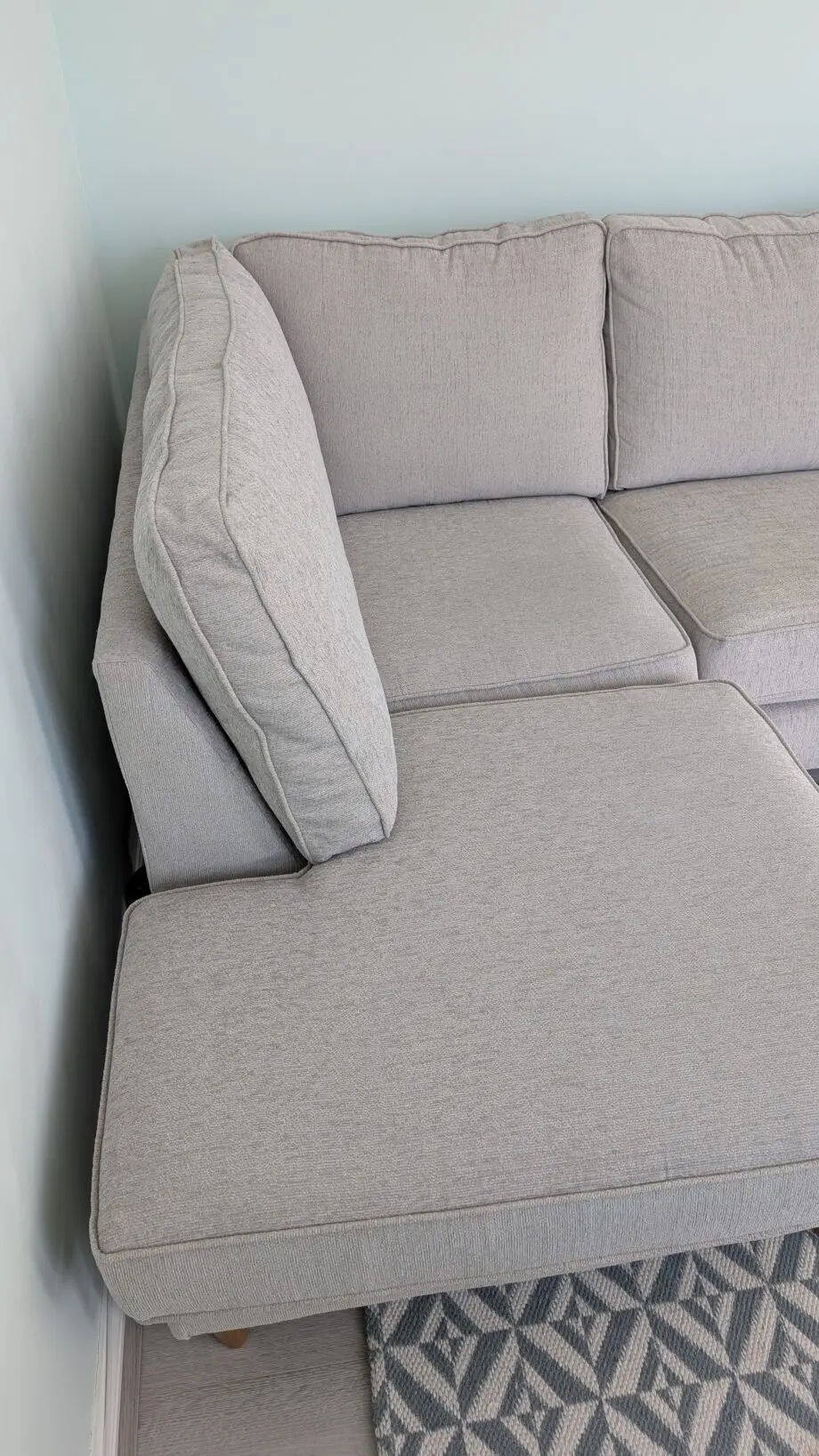 Oak Furniture Land Right Hand 3 Seater Corner Sofa AS NEW