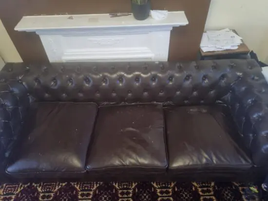 3 seated sofa brown