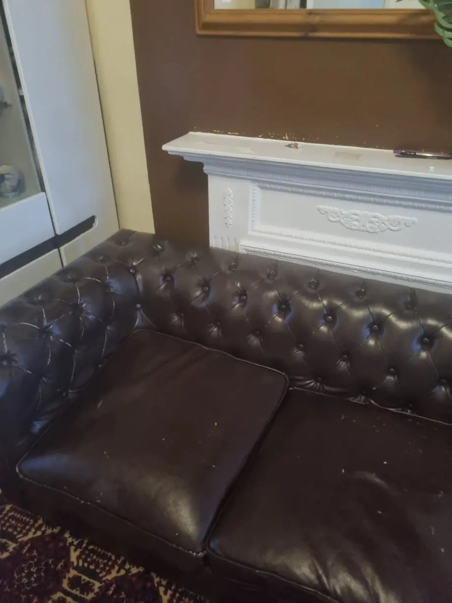 3 seated sofa brown