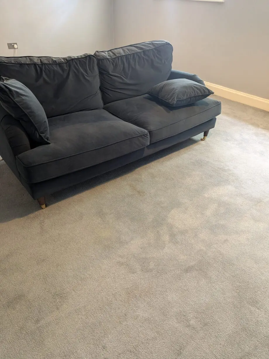 Three seater cotton velvet sofa