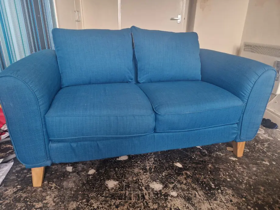 Blue/teal 2 seater Habitat sofa from argos
