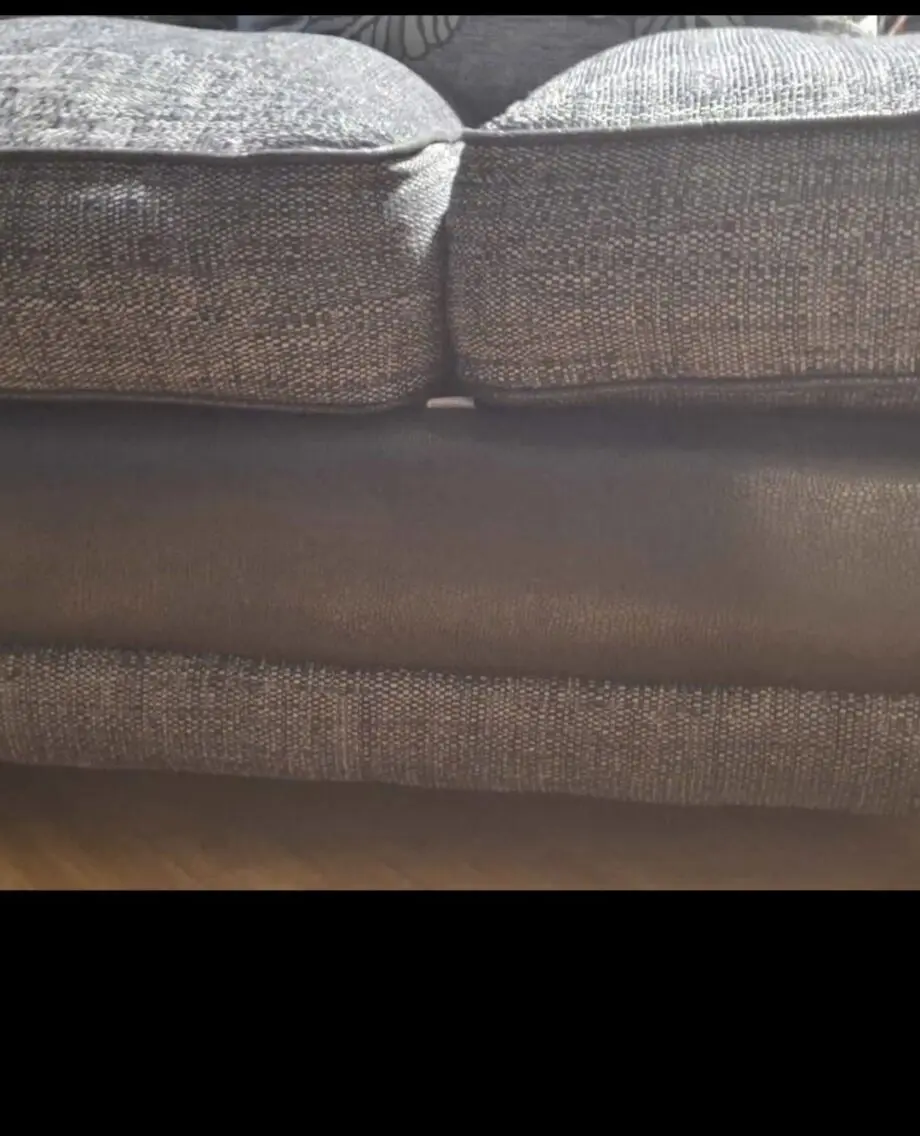 Grey/beige 2 seater wool sofa from Furniture Village