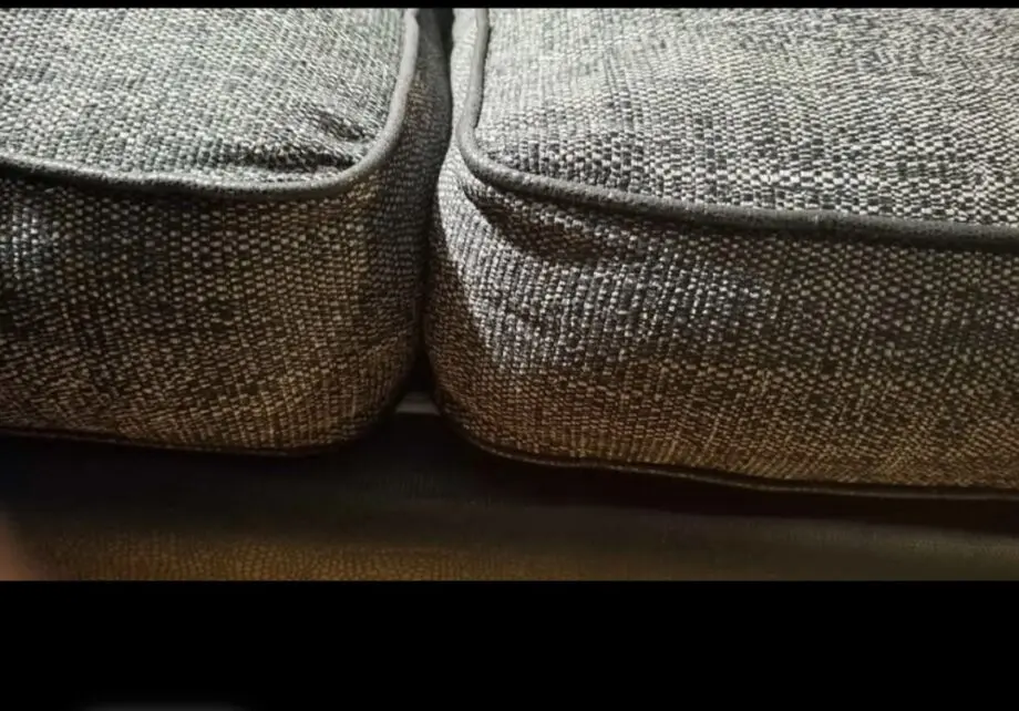 Grey/beige 2 seater wool sofa from Furniture Village