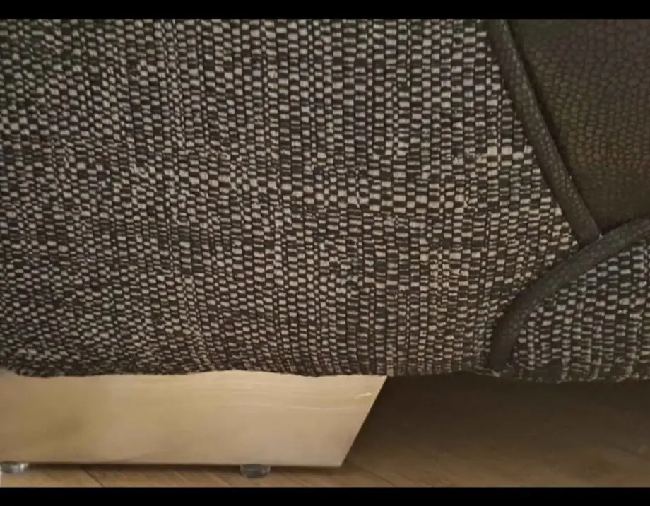 Grey/beige 2 seater wool sofa from Furniture Village