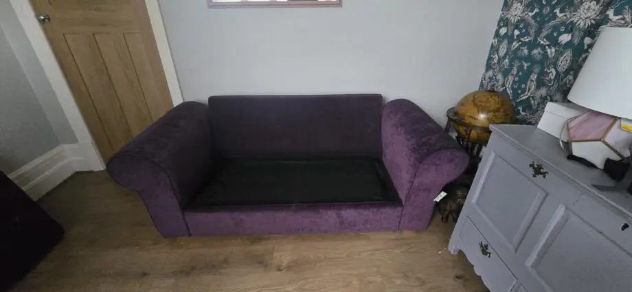 Anita Fabric Sofa Bed 3 seater with pullout bed purple