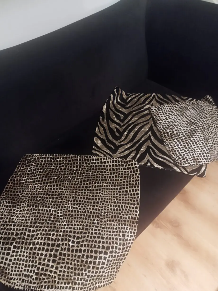 DFS Madagascar Black 2 Piece Sofa set
