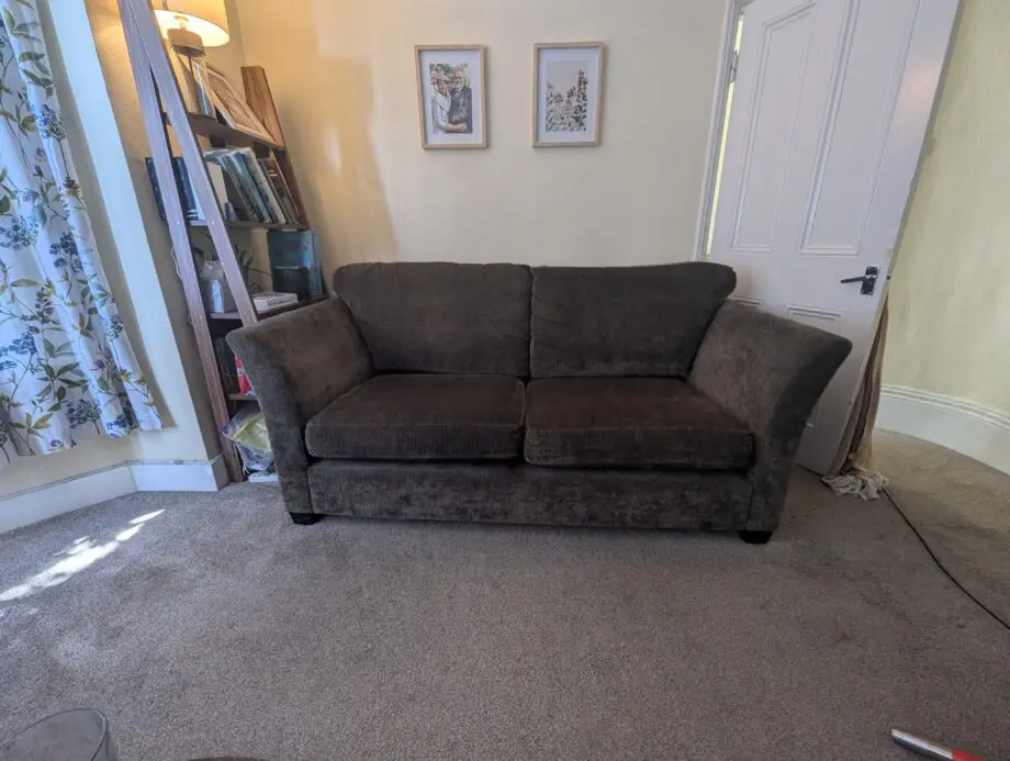 Brown sofas