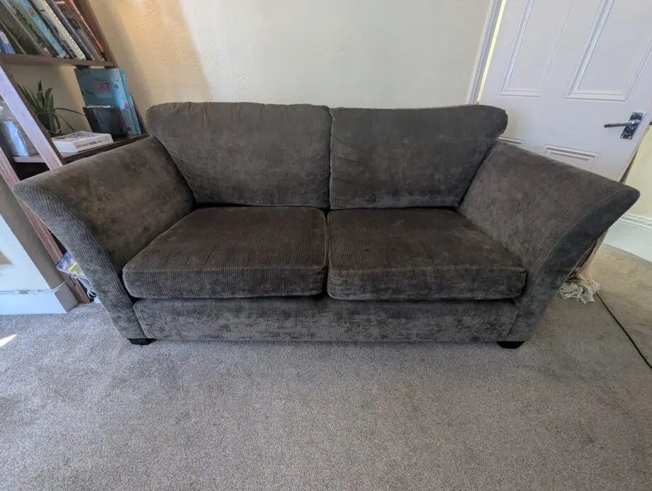 Brown sofas
