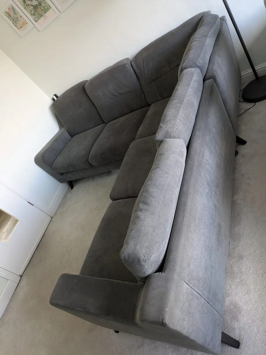 DFS Orka Grey Sofa memory foam version