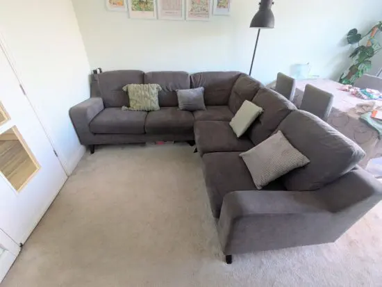 DFS Orka Grey Sofa memory foam version
