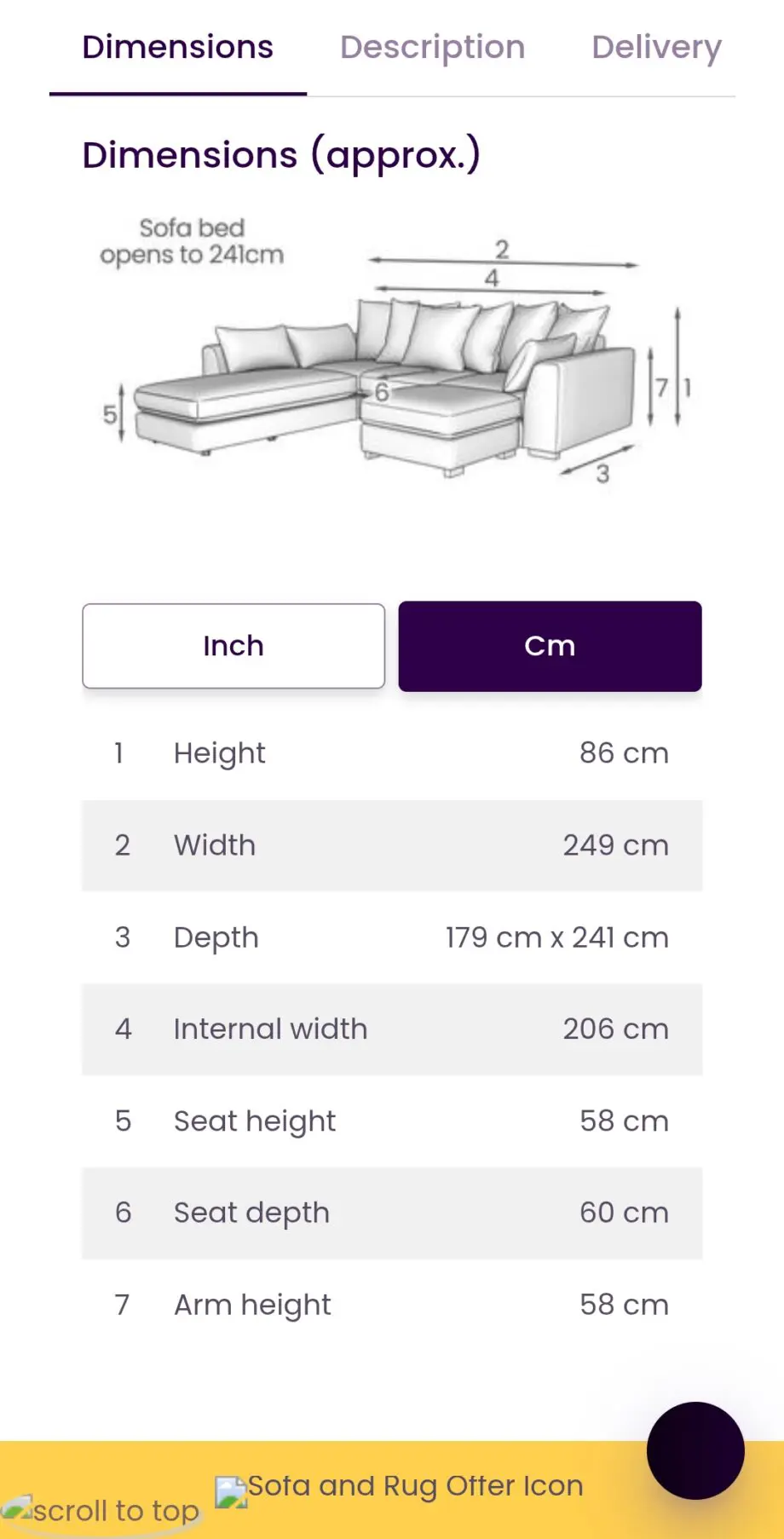 DFS Corner sofa, converts to sofa bed, with footstool - Mocha