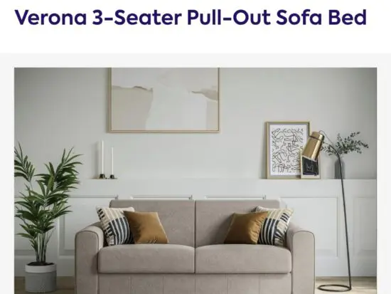 Still in Box Dreams Verona 3-Seater Pull-Out Sofa Bed