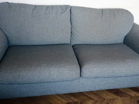 M&S 2 seater light blue sofa