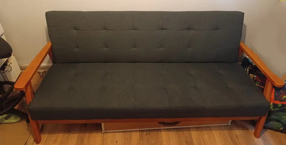 Home detail charcoal grey sofa bed