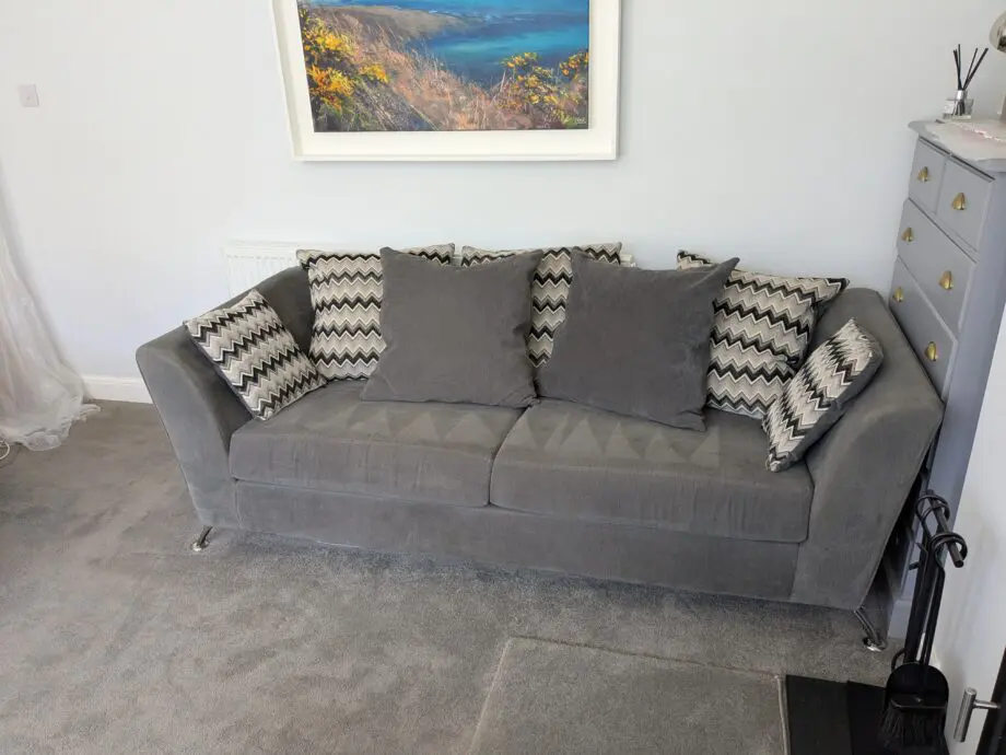 SCS Grey 3 seater sofas