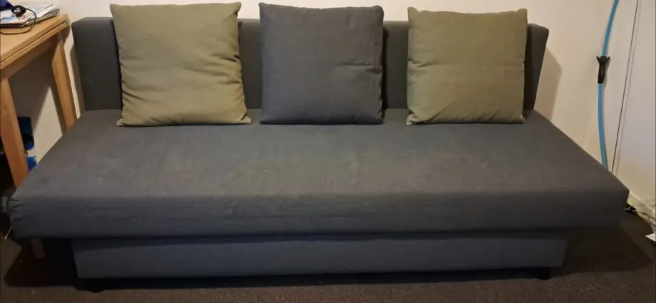 ÄLVDALEN - 3 seat sofa bed (knisa dark grey)