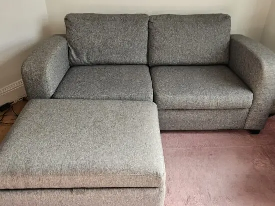 DFS Grey 3 Seater Supreme Sofabed with footstall