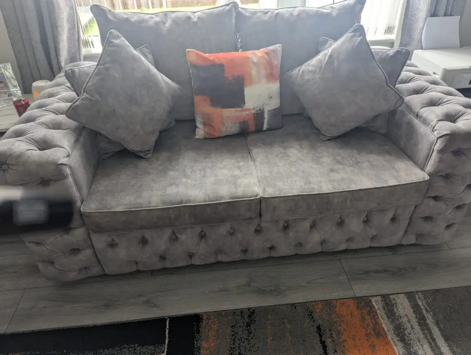 Grey chesterfield