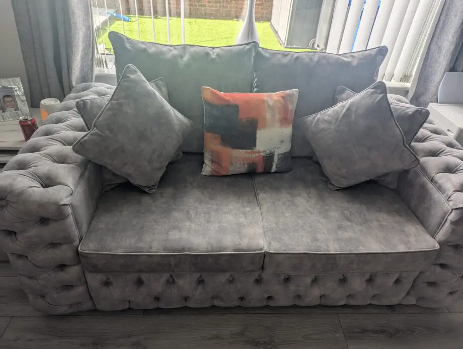Grey chesterfield