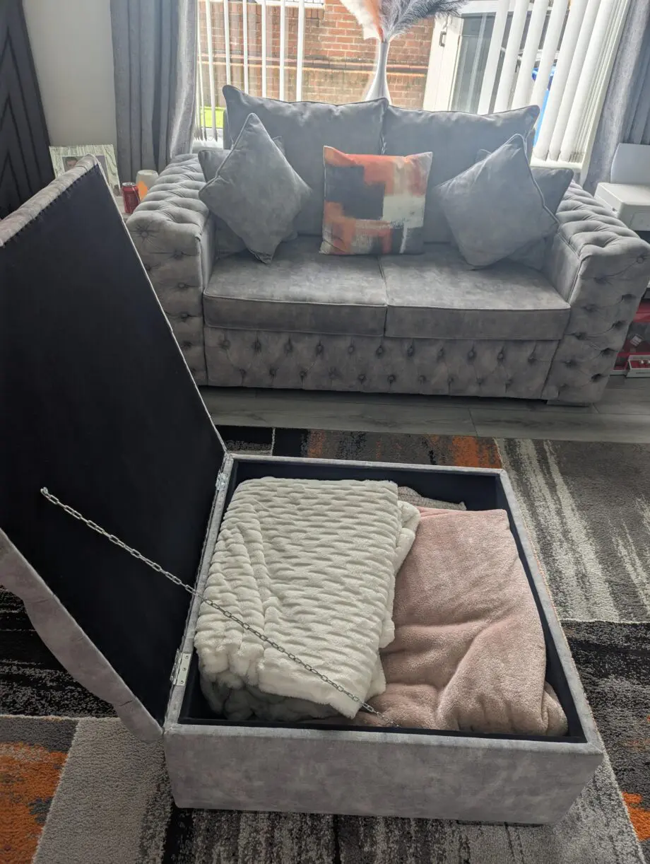 Grey chesterfield
