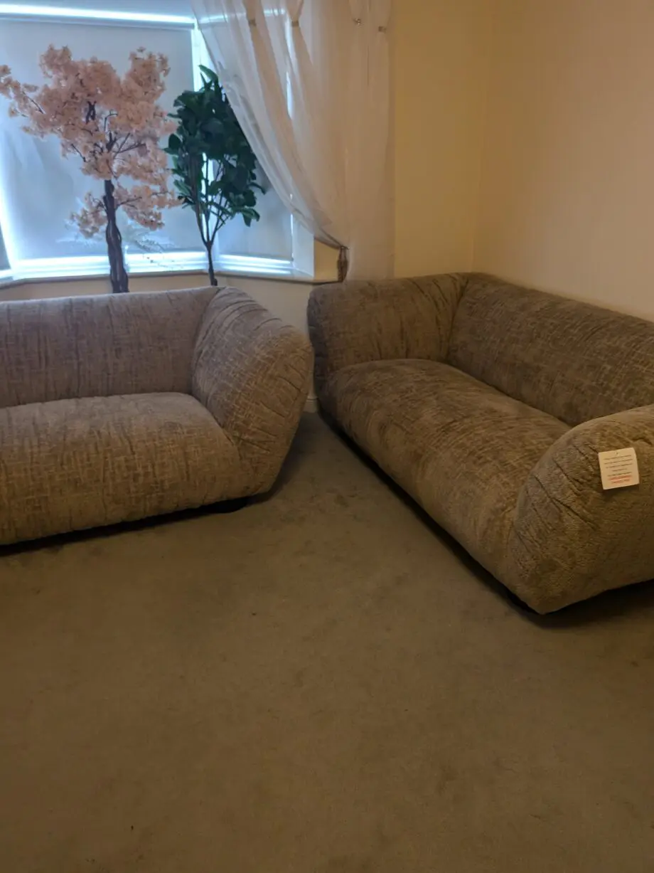 Natural ombra fabric sofa sets
