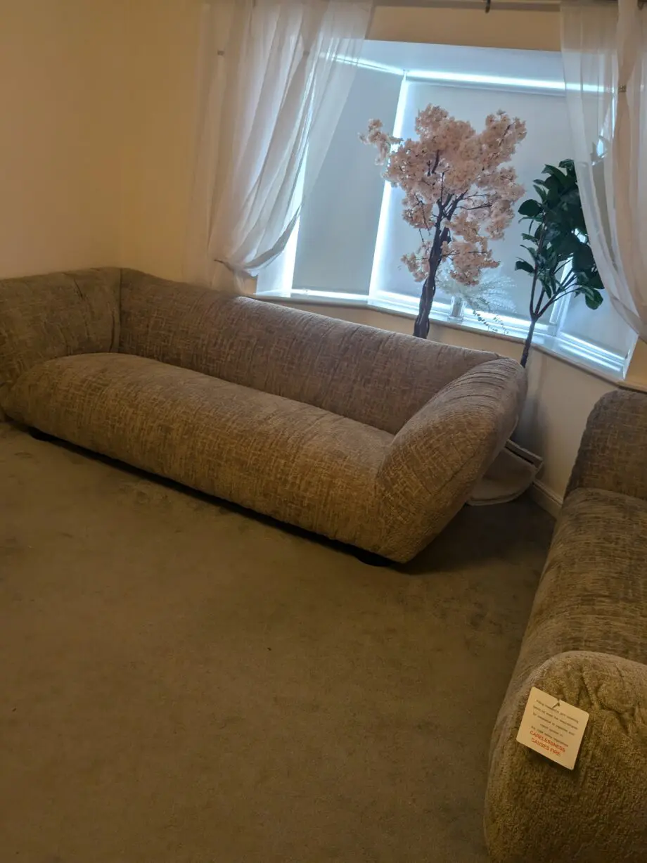 Natural ombra fabric sofa sets