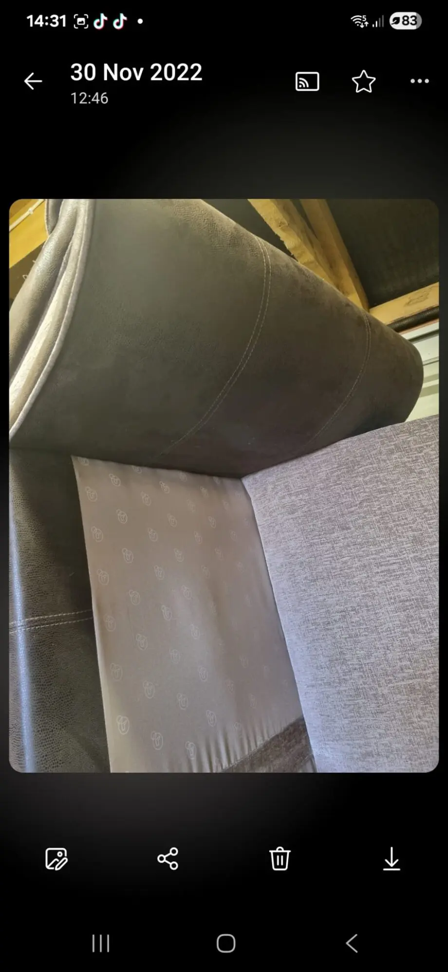 Dfs light brown and chocolate colour sofa
