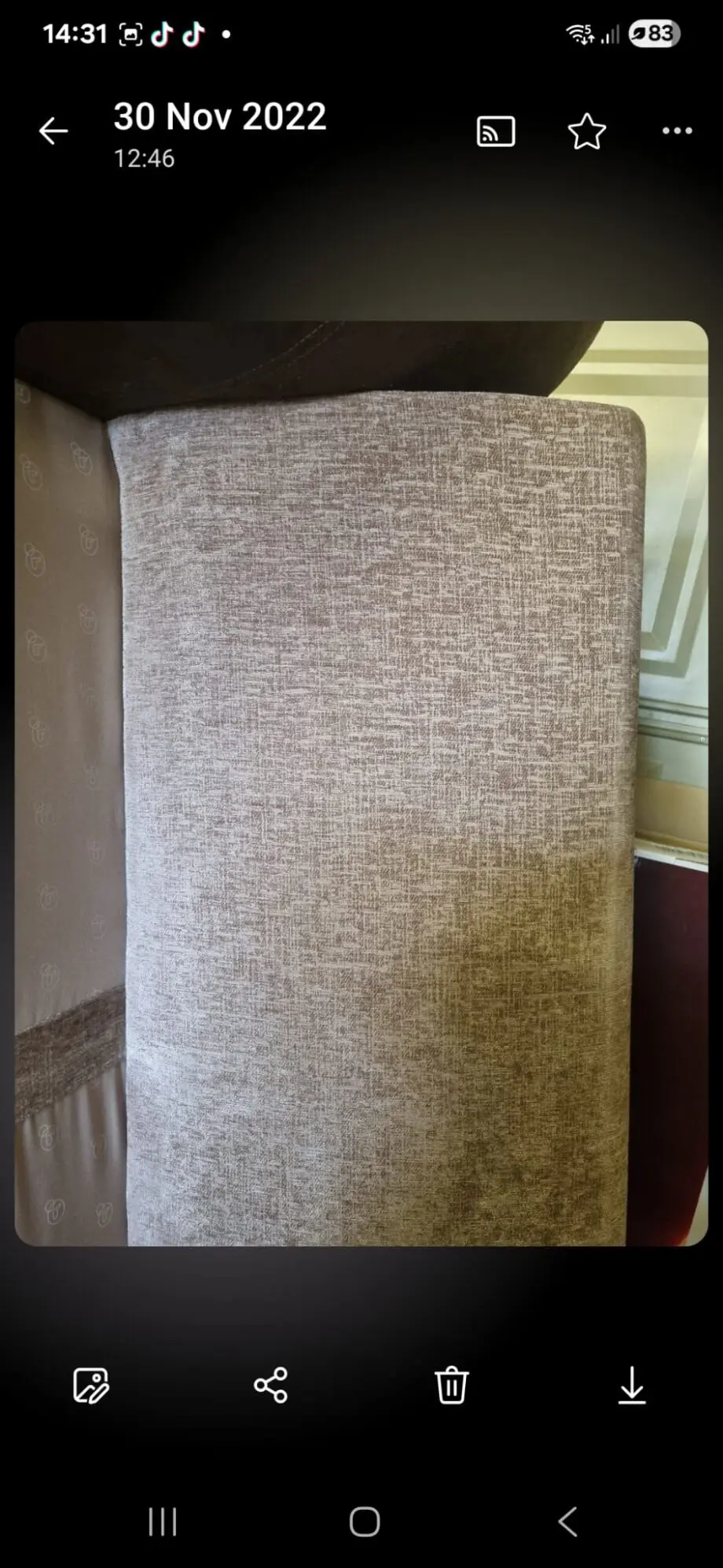 Dfs light brown and chocolate colour sofa