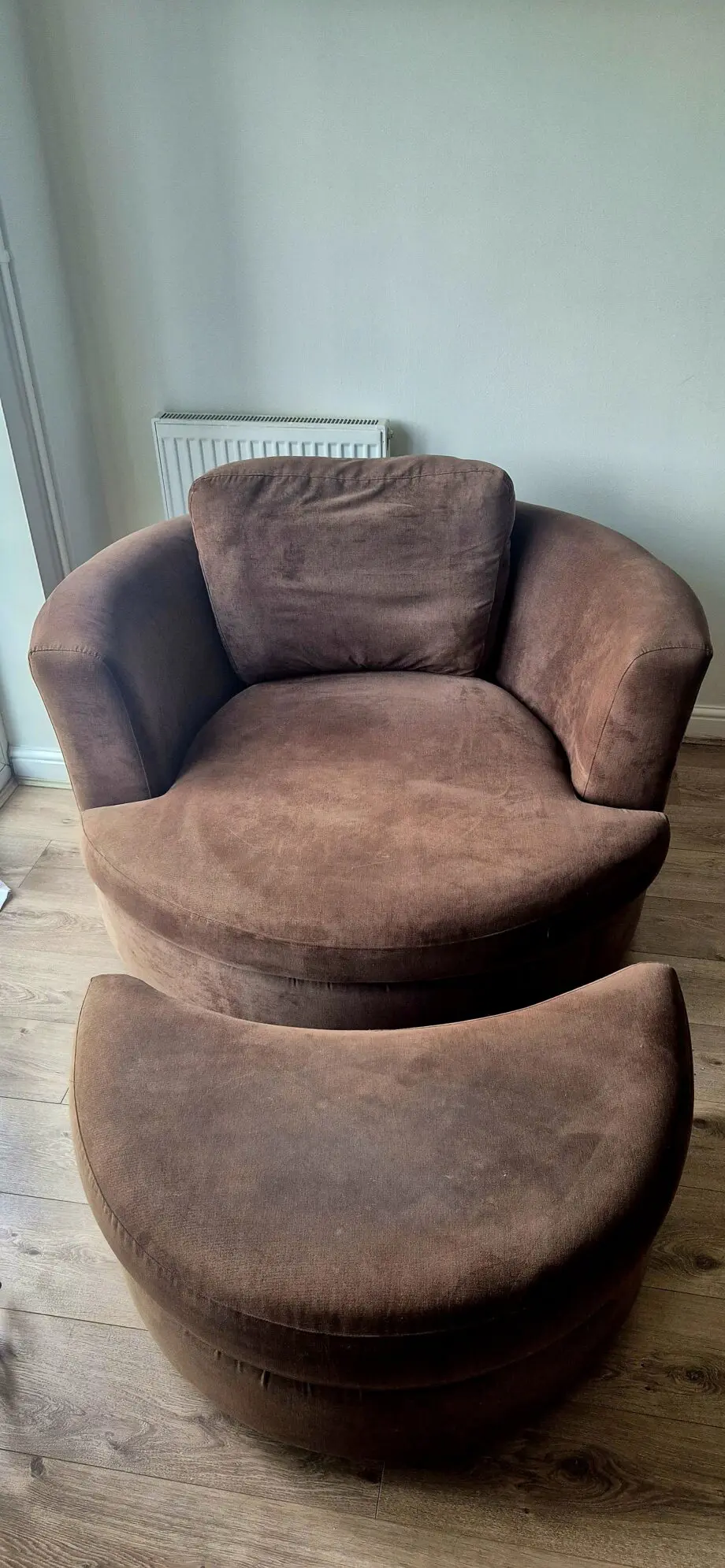 Brown mocha L shaped Sofa & Love Seat