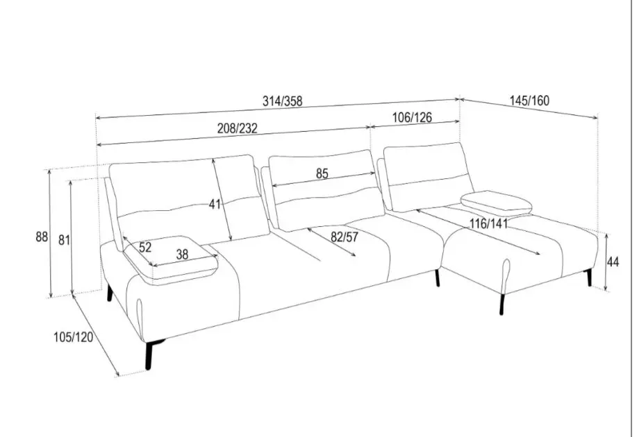 Modern Light Beige Corner Sofa - MSofas