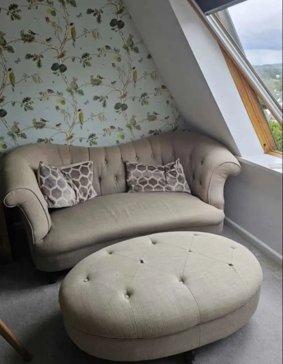 Sofology 2 seat sofa and footstool