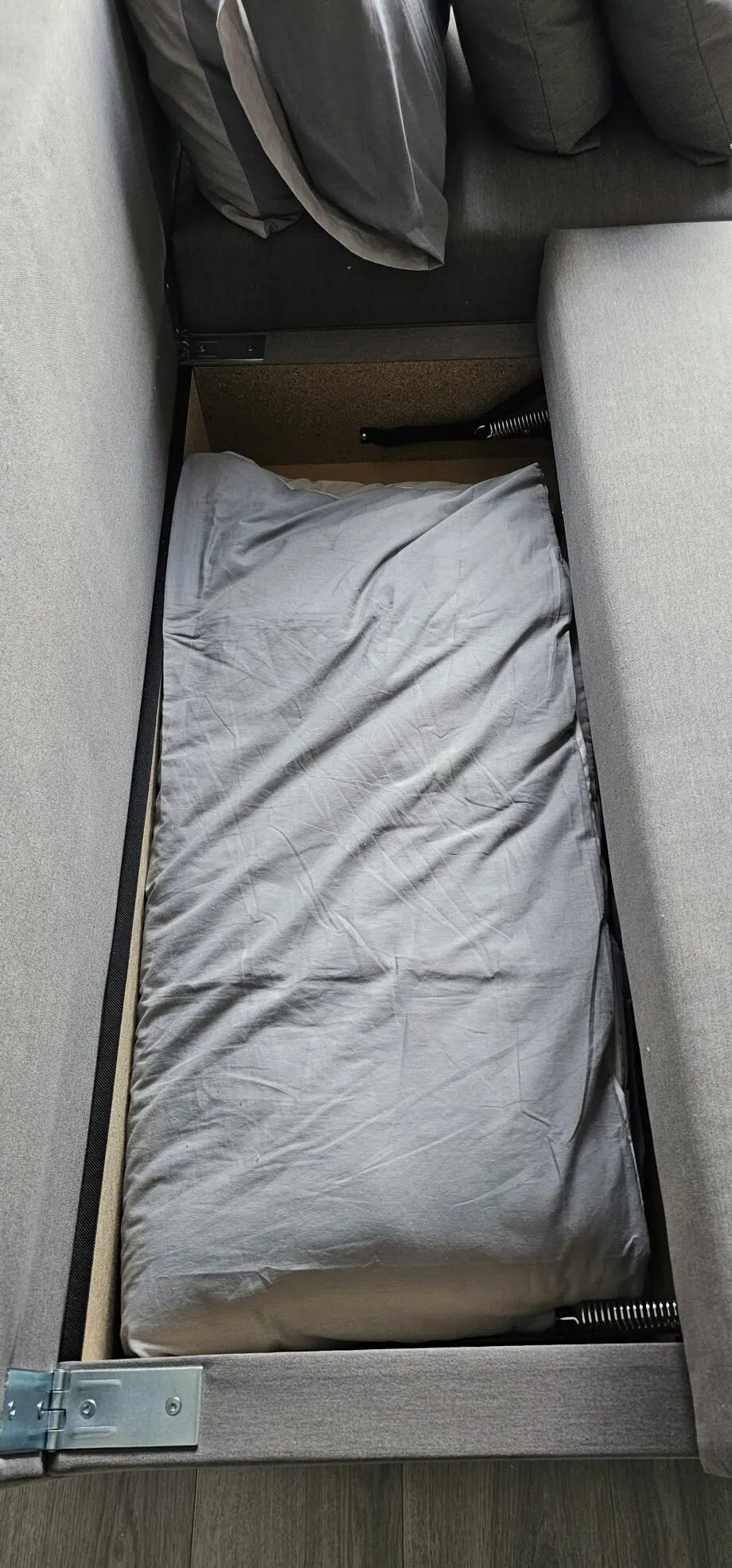 Grey Ikea Sofa Bed - ALVDALEN- 3seat Sofa bed with Chaise Lounge
