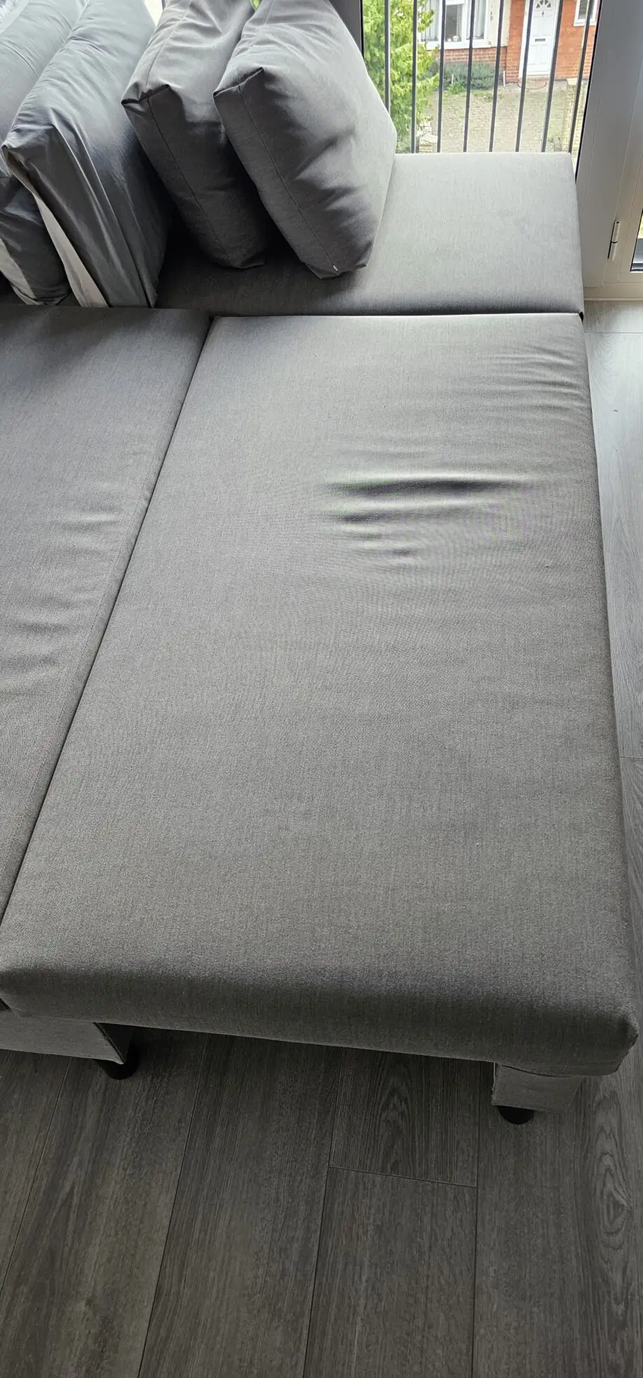 Grey Ikea Sofa Bed - ALVDALEN- 3seat Sofa bed with Chaise Lounge