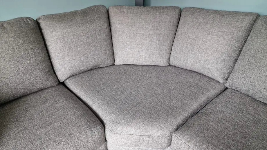 Grey corner Chicago sofa and opening foot stool - premium quality, custom made, AquaClean fabric