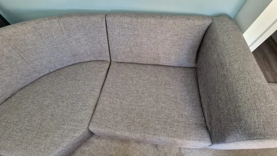 Grey corner Chicago sofa and opening foot stool - premium quality, custom made, AquaClean fabric