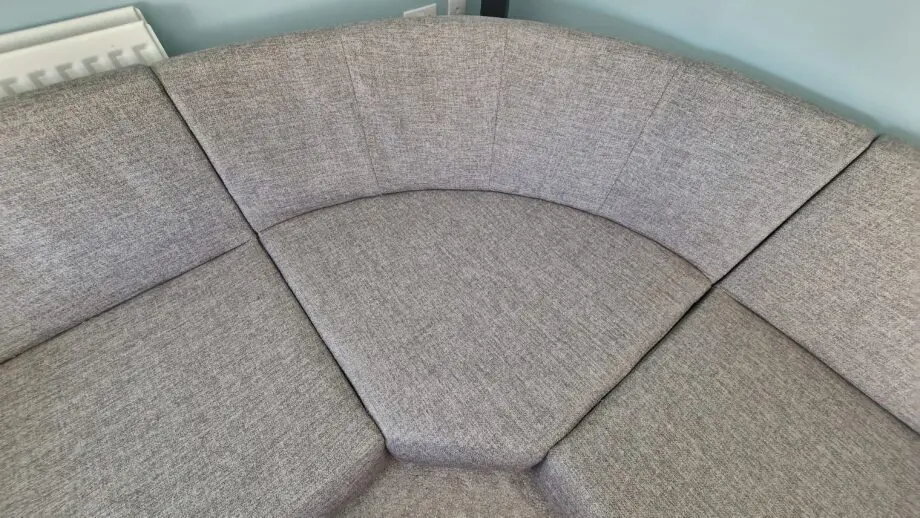 Grey corner Chicago sofa and opening foot stool - premium quality, custom made, AquaClean fabric