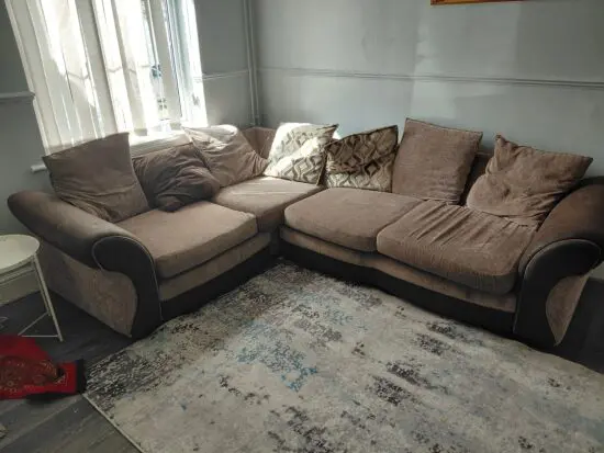 DFS Brown Beige Corner Sofa