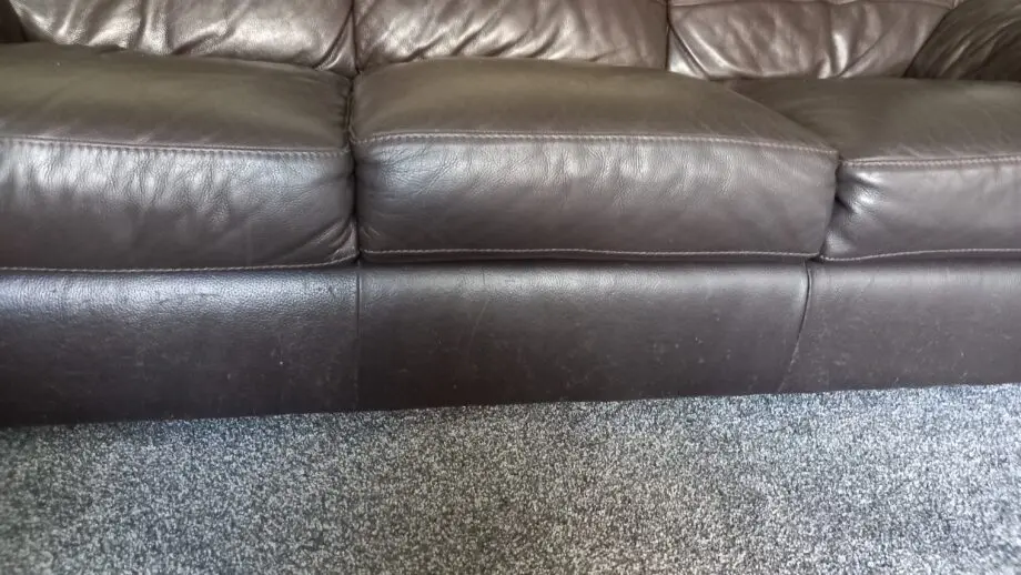 Leather brown 3 seater sofa