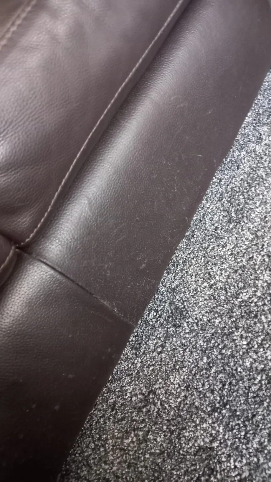 Leather brown 3 seater sofa