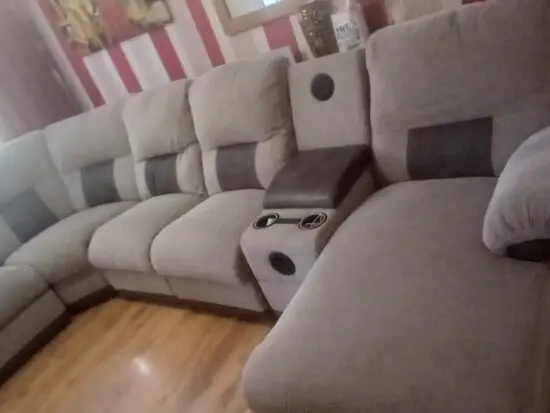 Grey 6 pcs fabric corner sofa
