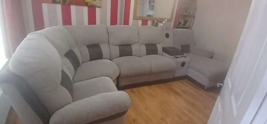 Grey 6 pcs fabric corner sofa