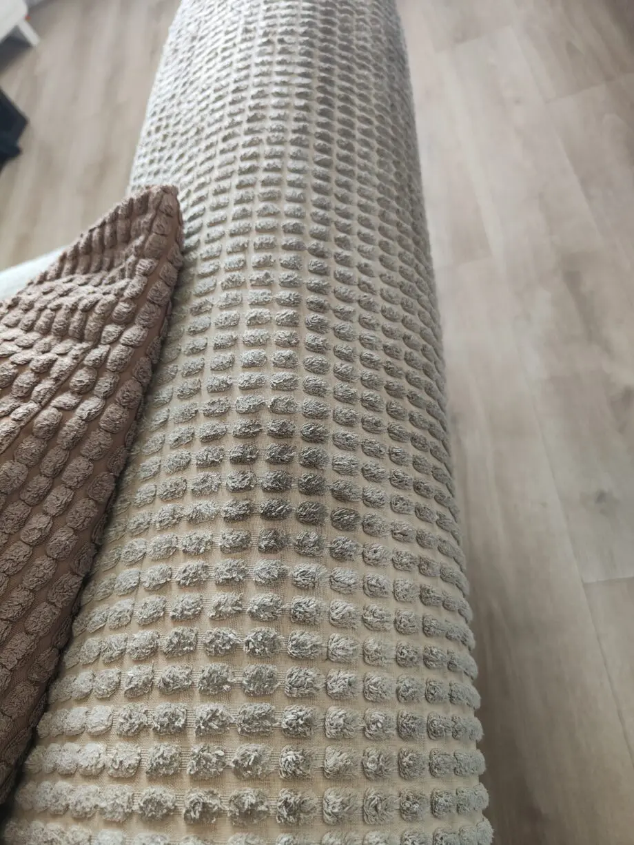 DFS 2 Seater Sofa Bed and 3 Seater Sofa Cream/Brown Ruskin