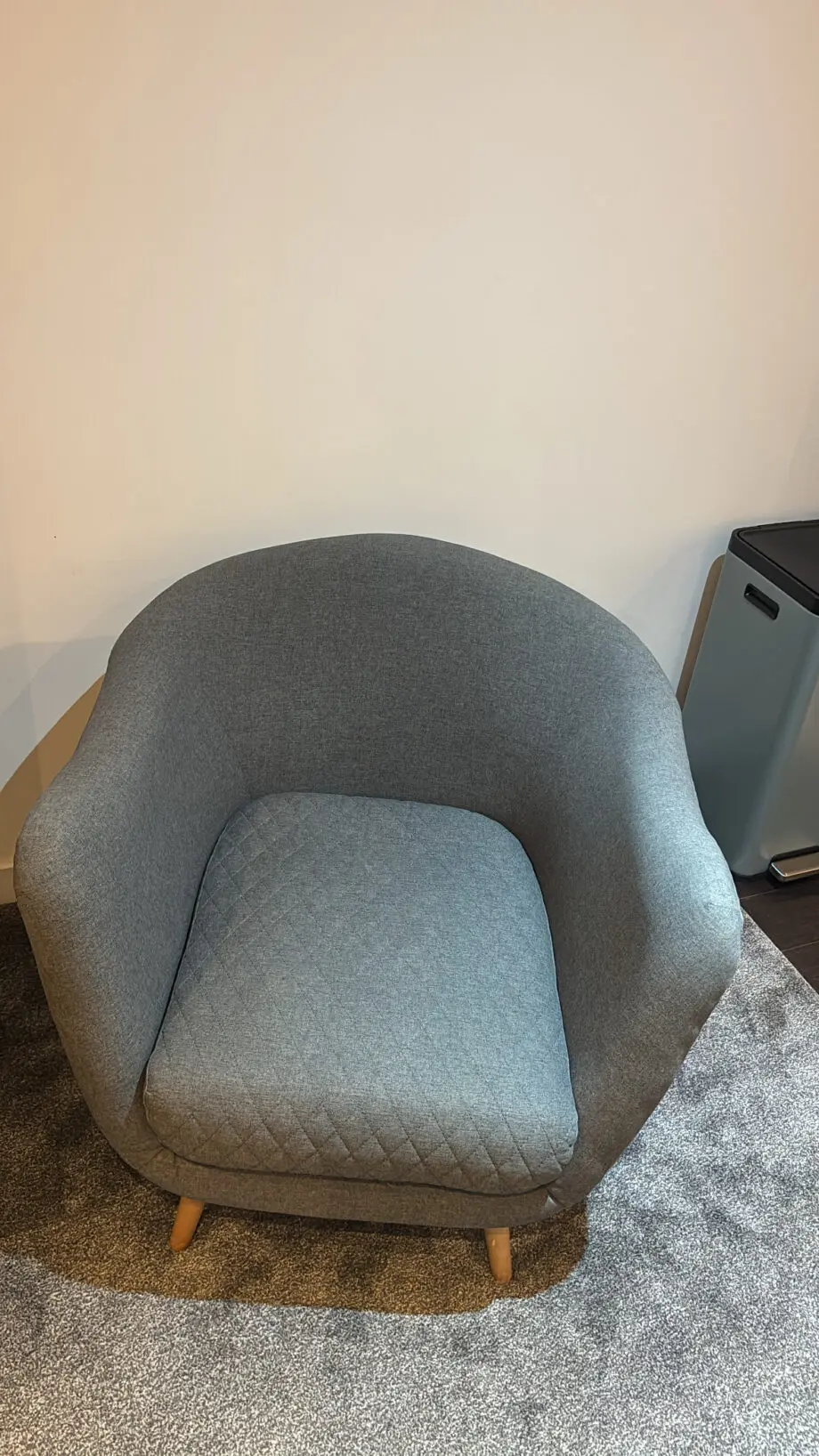 Grey Comfy Armchair by Made